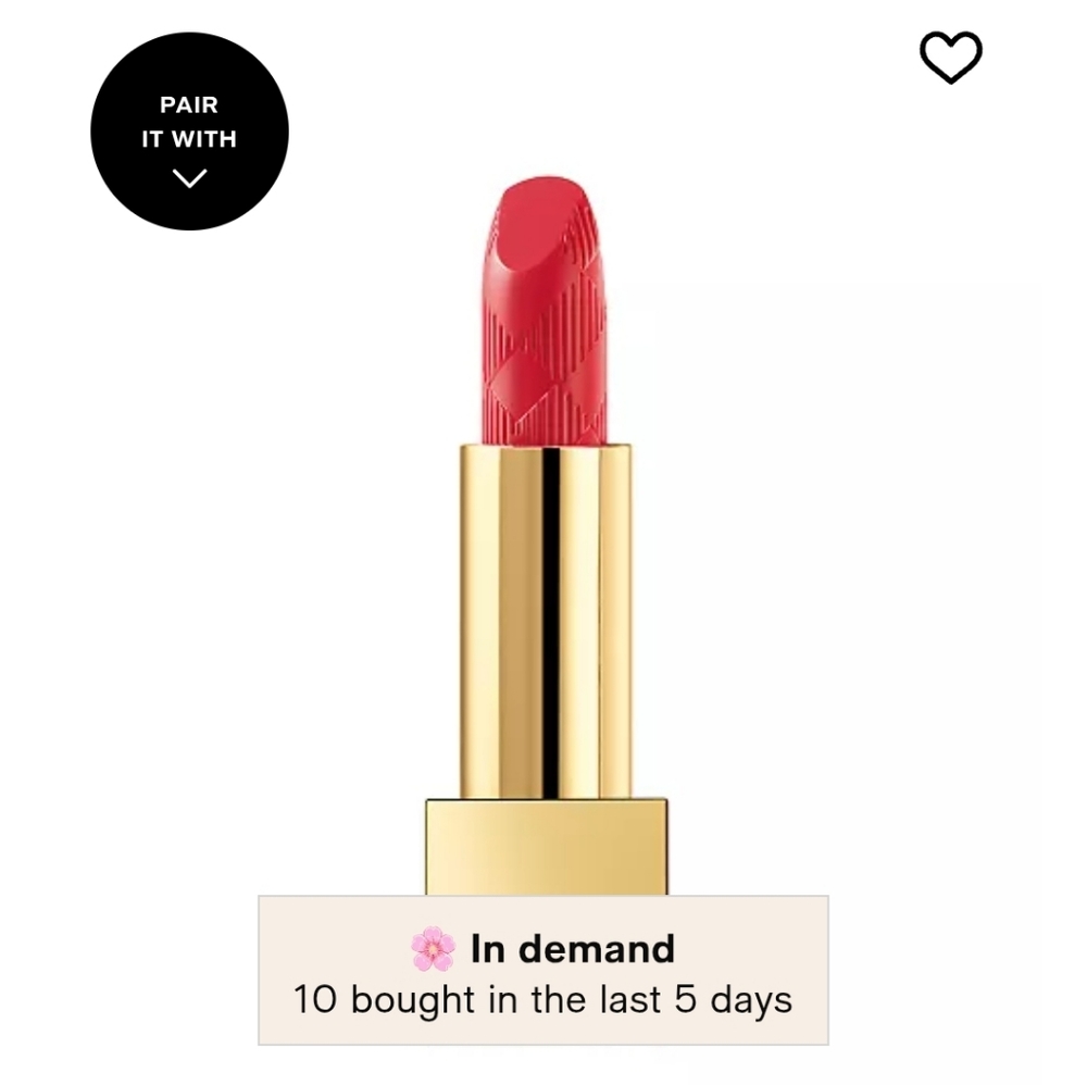 Burberry Kisses Pomegranate Pink Lipstick Nib